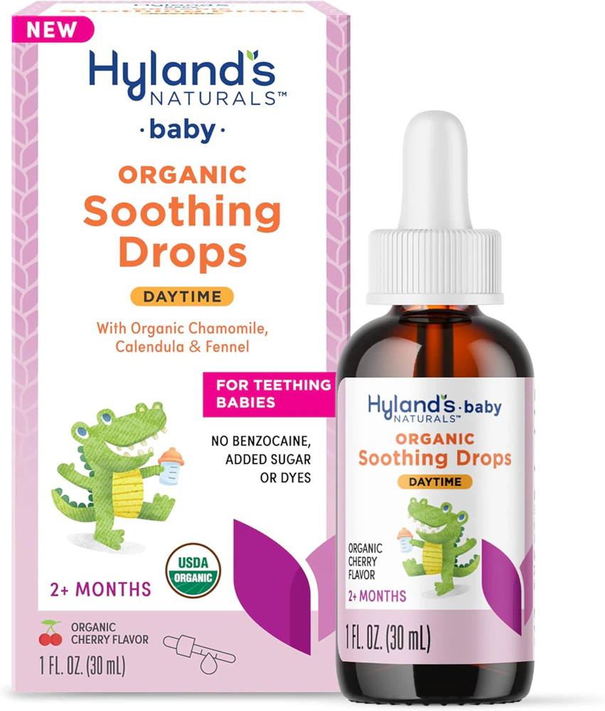 Hyland's Baby Organic Soothing Teething Drops Daytime Cherry -- 1 fl oz