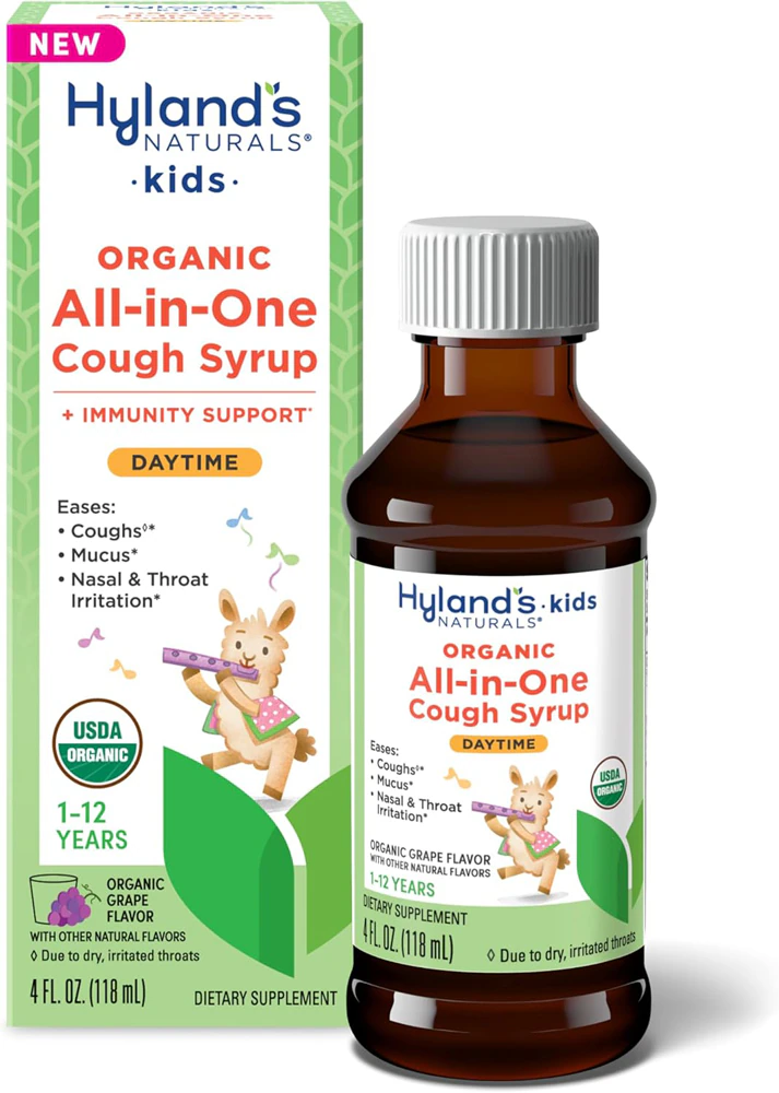 Hyland's Kids Organic All-In-One Cough Syrup Daytime Grape -- 4 fl oz