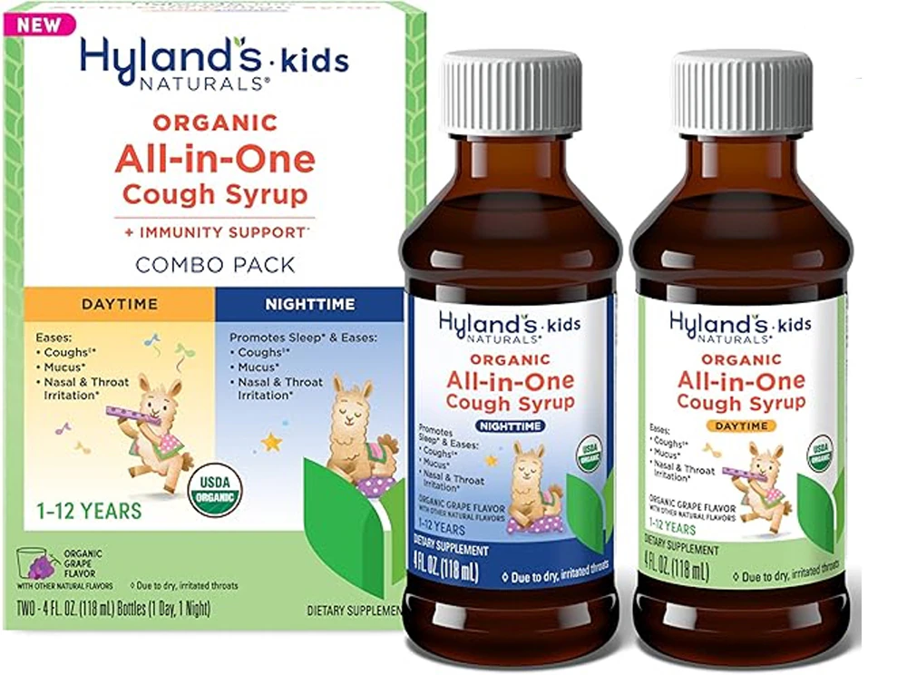 Hyland's Kids Organic Cough + Immunity Support Syrup Day & Night Value Pack -- 8 fl oz