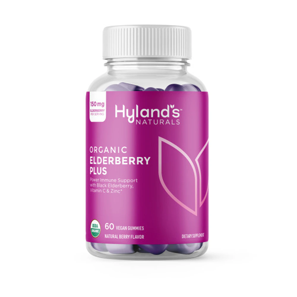 Hyland's Organic Elderberry Plus Gummies Natural Berry -- 90 Gummies