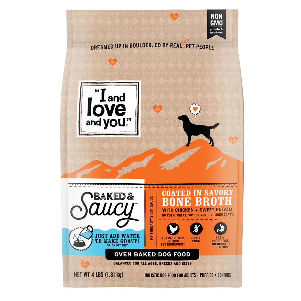 I and Love and You Baked & Saucy Dry Dog Food Chicken + Sweet Potato -- 4 lbs