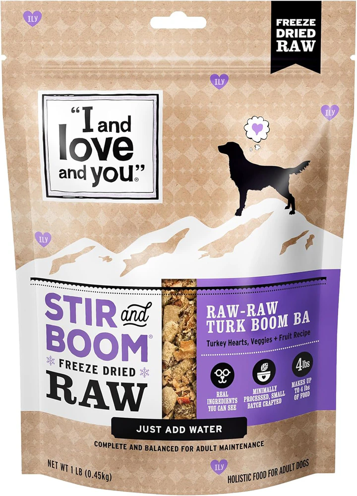 I and Love and You Dog Food Freeze-Dried Stir and Boom Turkey -- 1 lb