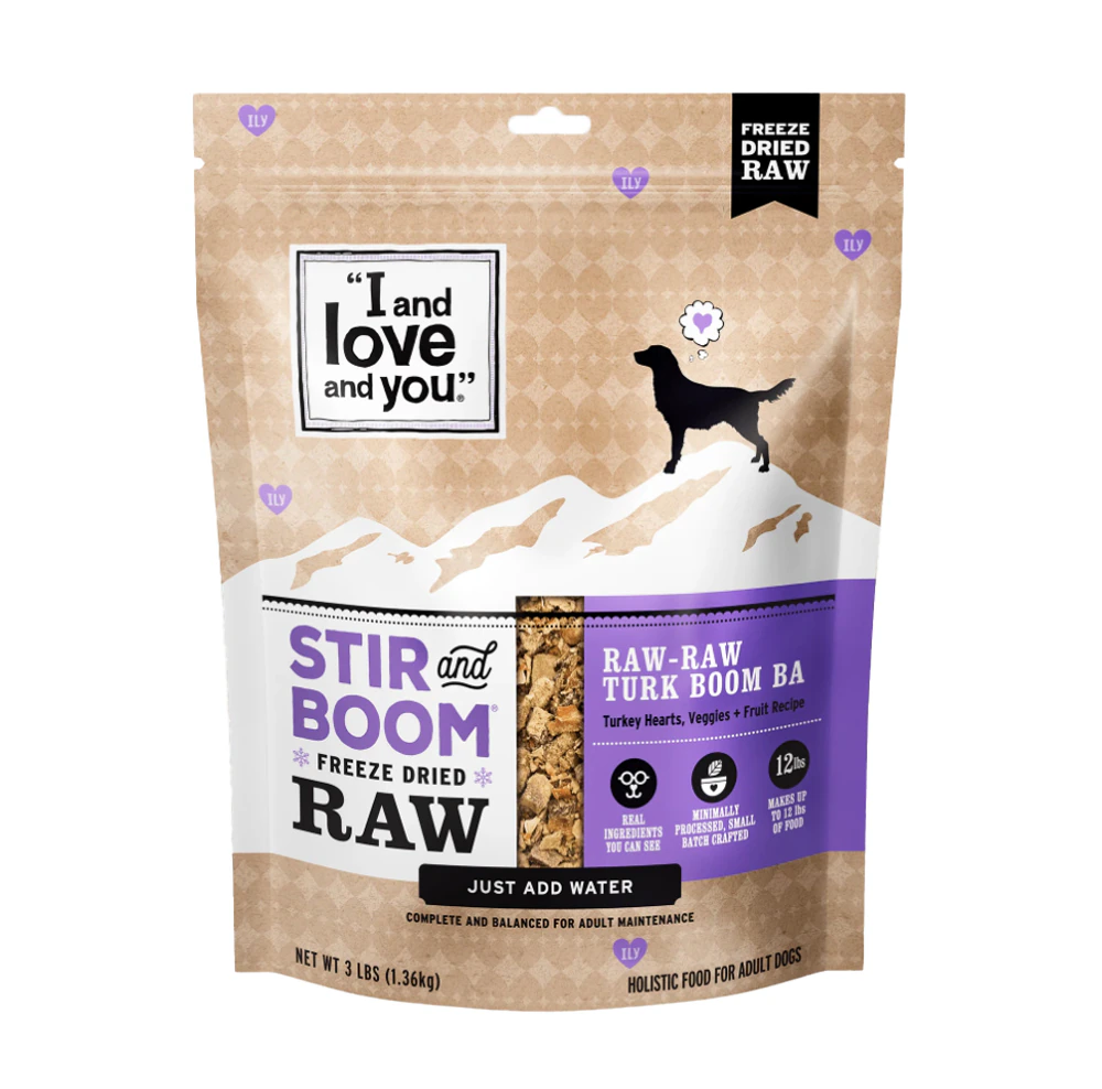 I and Love and You Dog Food Freeze-Dried Stir and Boom Turkey -- 3 lbs