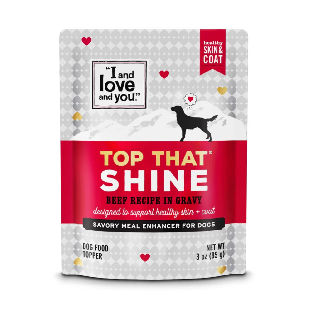 I and Love and You Dog Food Topper Shine Beef Recipe in Gravy -- 3 oz