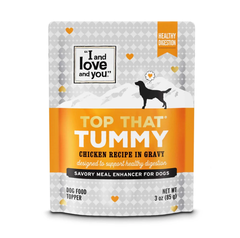 I and Love and You Dog Food Topper Tummy Chicken Recipe in Gravy -- 3 oz