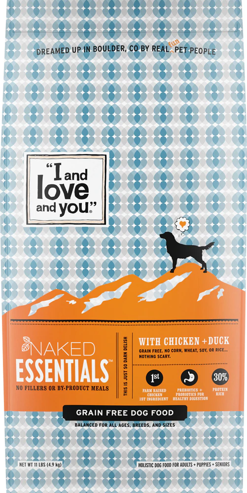 I and Love and You Naked Essentials Dry Dog Food Duck & Chicken -- 11 lbs