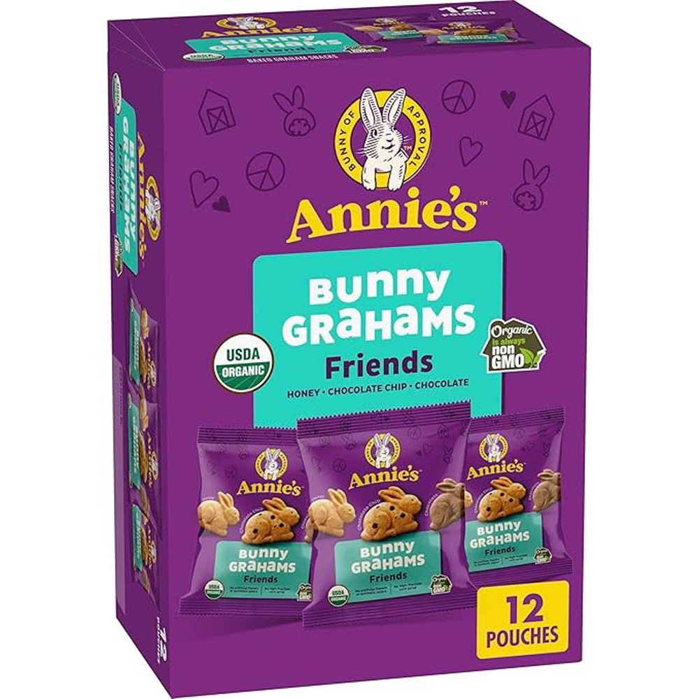 Annie's Organic Bunny Grahams Chocolate Chip Chocolate & Honey -- 12 Packets