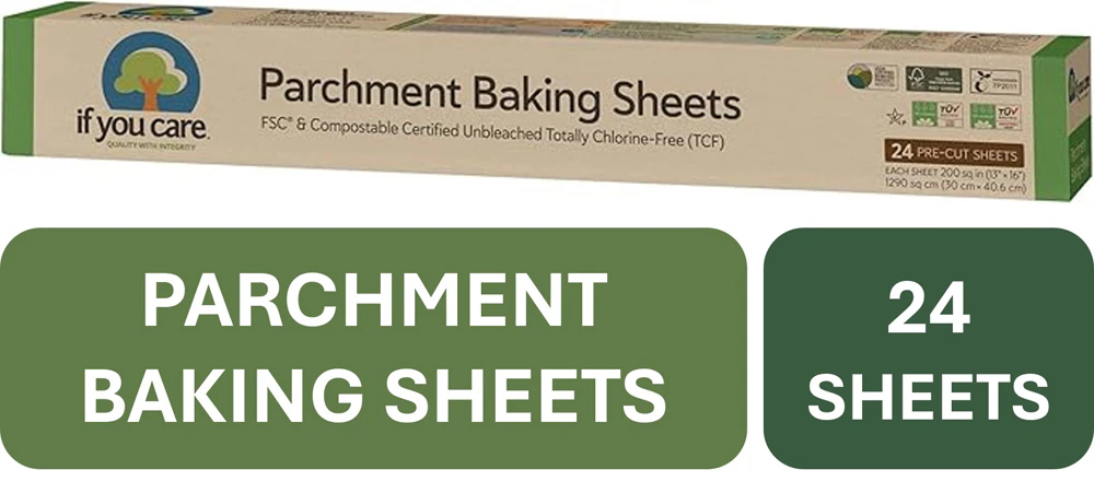 If You Care 100% Unbleached Parchment Baking Sheets -- 24 Sheets