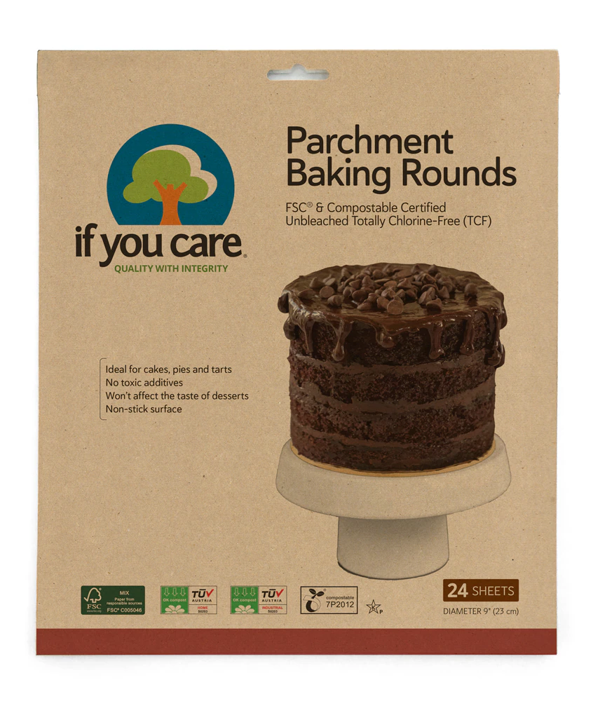 If You Care Parchment Baking Rounds Unbleached Chlorine-Free 9 Inch -- 24 Sheets