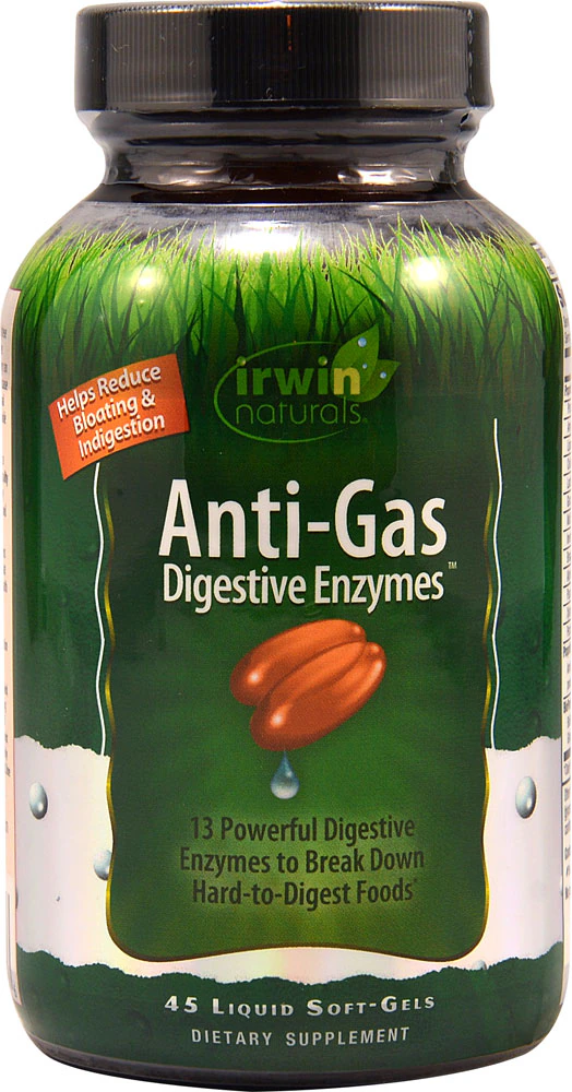 Irwin Naturals Anti-Gas Digestive Enzymes? -- 45 Liquid Softgels