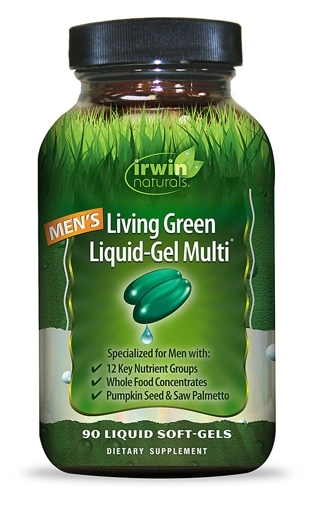 Irwin Naturals Living Green Liquid-Gel Multi? For Men -- 90 Liquid Softgels