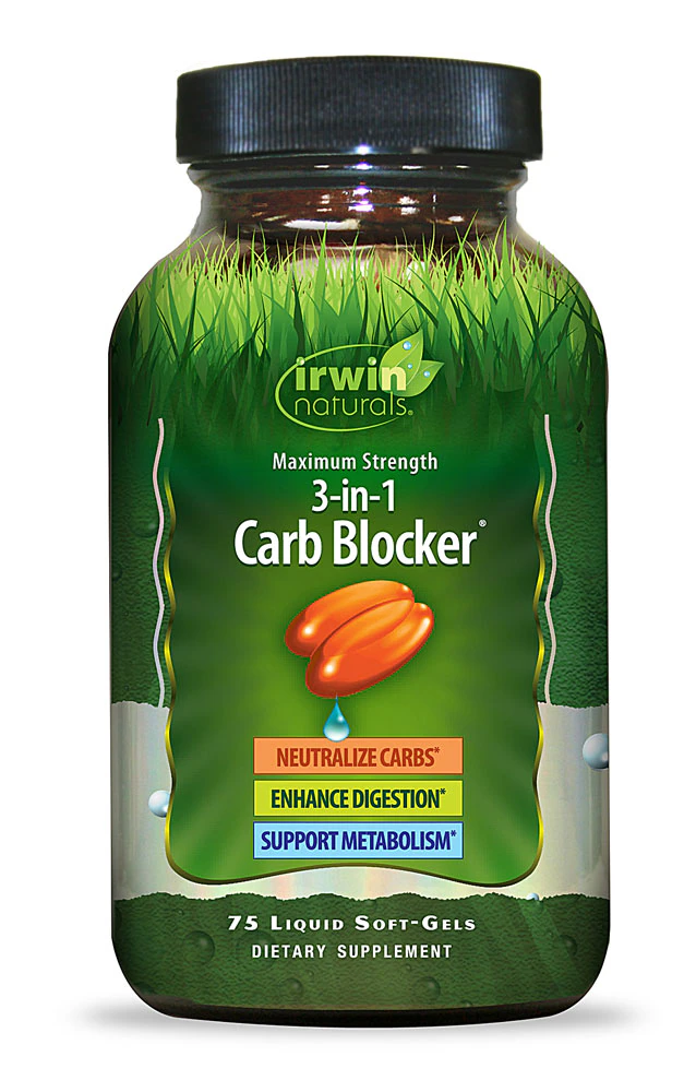 Irwin Naturals Maximum Strength 3-in-1 Carb Blocker? -- 75 Liquid Softgels