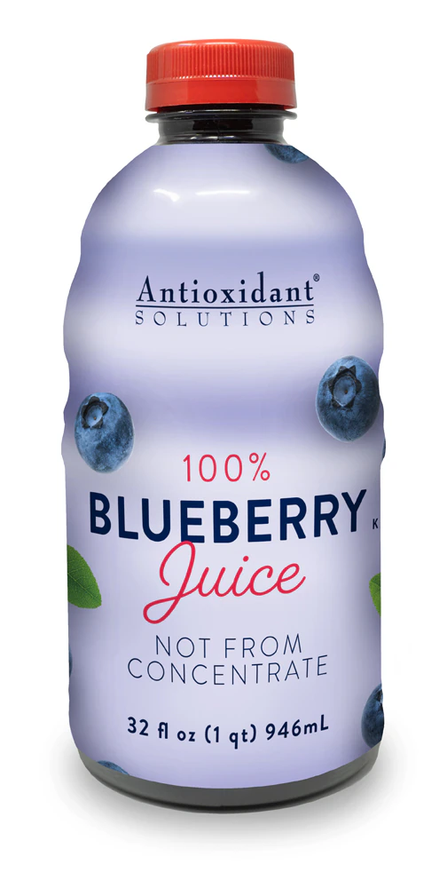 Antioxidant Solutions Non-GMO 100% Juice Not From Concentrate Blueberry -- 32 fl oz