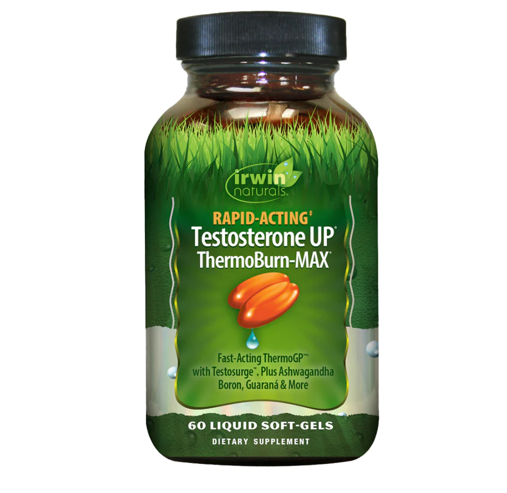 Irwin Naturals Rapid-Acting Testosterone UP ThermoBurn-Max -- 60 Liquid Softgels