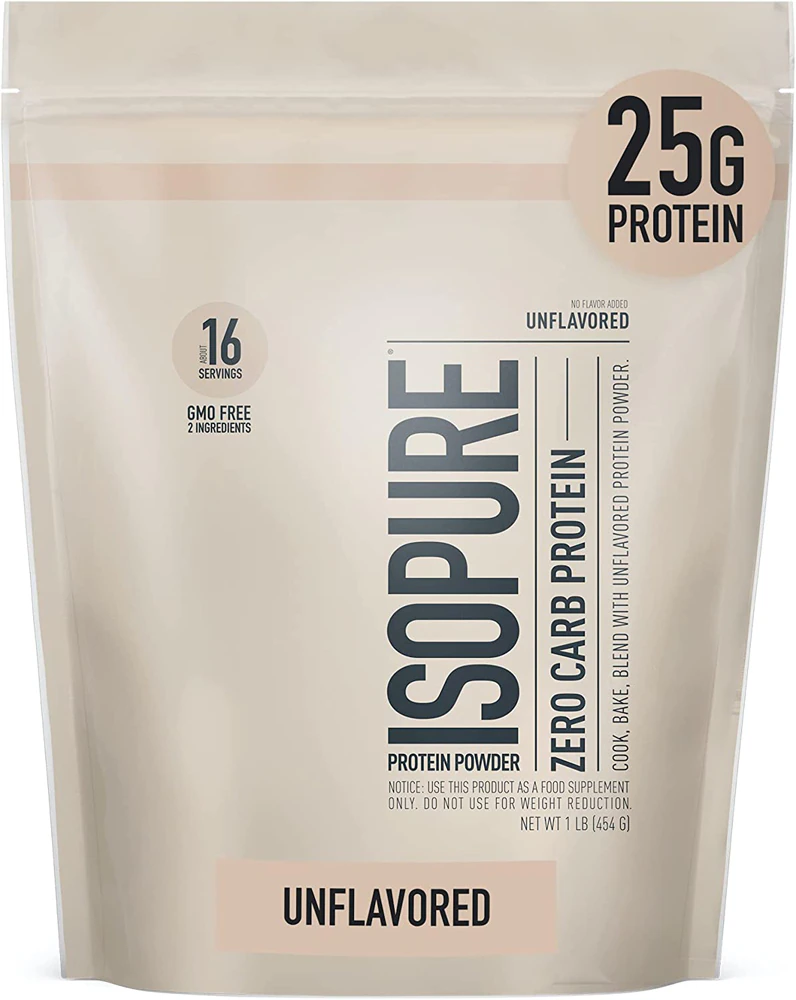 Isopure Zero Carb Protein Powder Unflavored -- 16 Servings