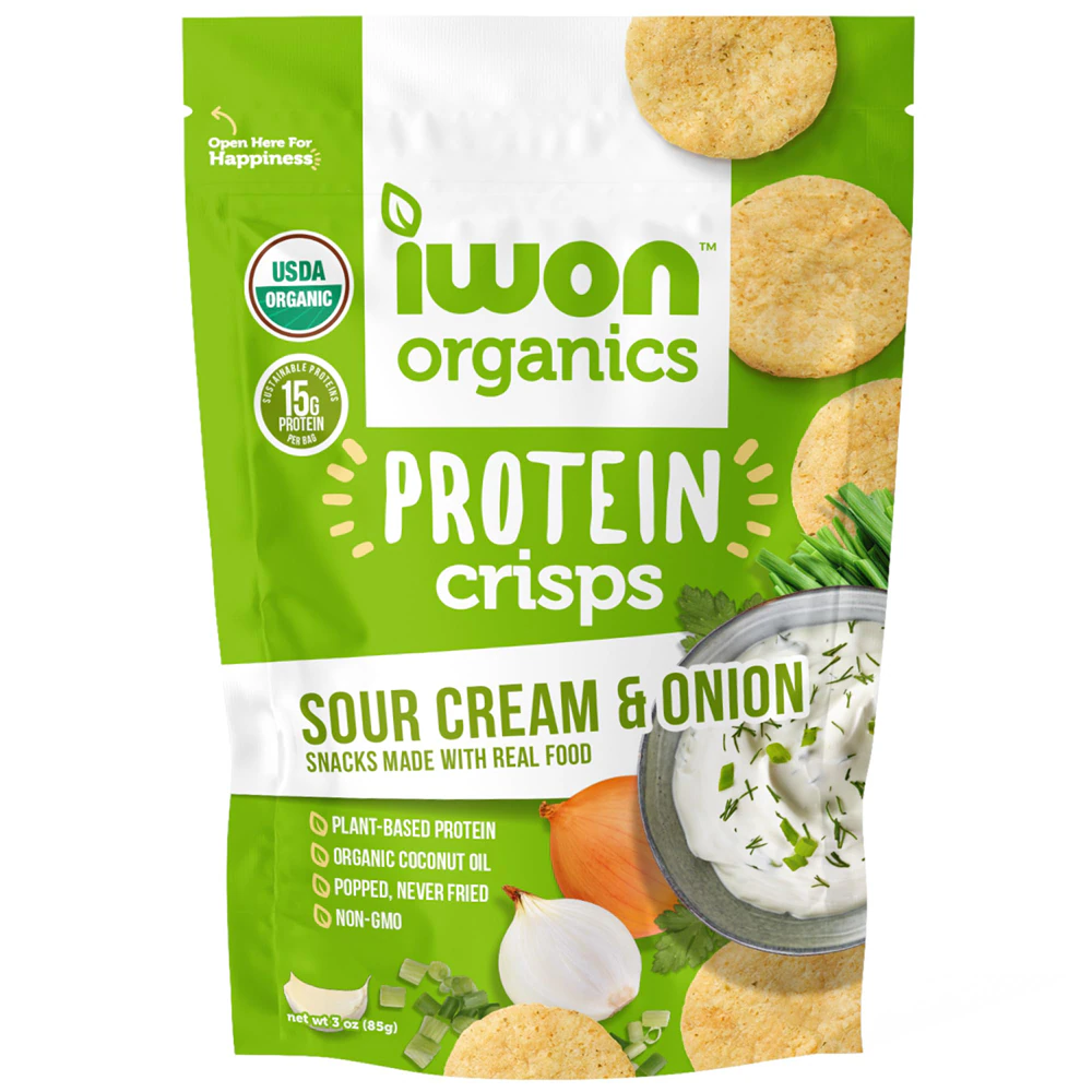 IWON Protein Crisps Organic Sour Cream & Onion -- 3 oz