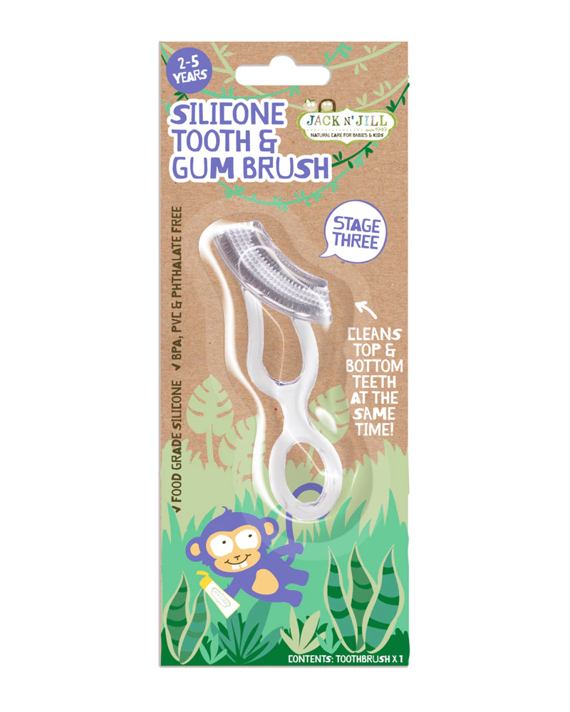 Jack N' Jill Kids Tooth & Gum Brush Silicone 2-5 Years -- 1 Toothbrush