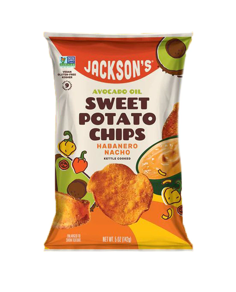 Jackson's Habanero Nacho Sweet Potato Chips in Avocado Oil -- 5 oz