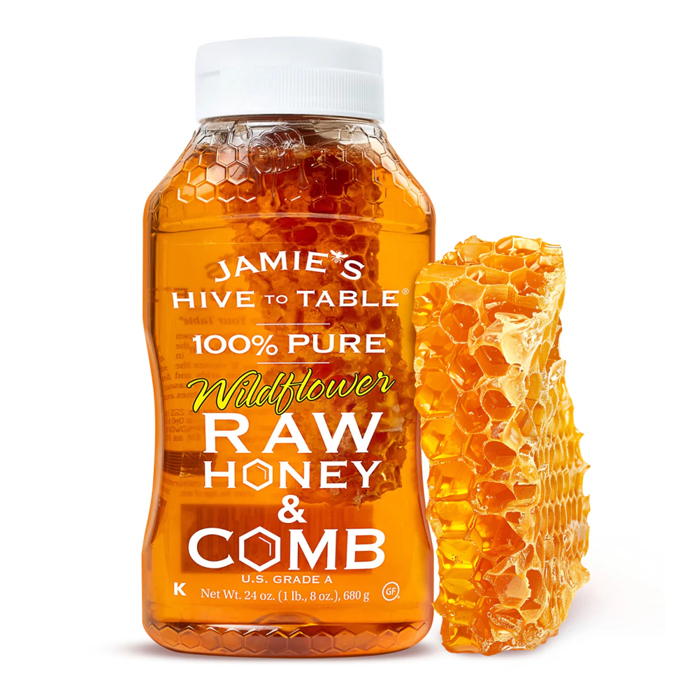 Jamie's Hive to Table Wildflower Honey & Comb -- 24 oz