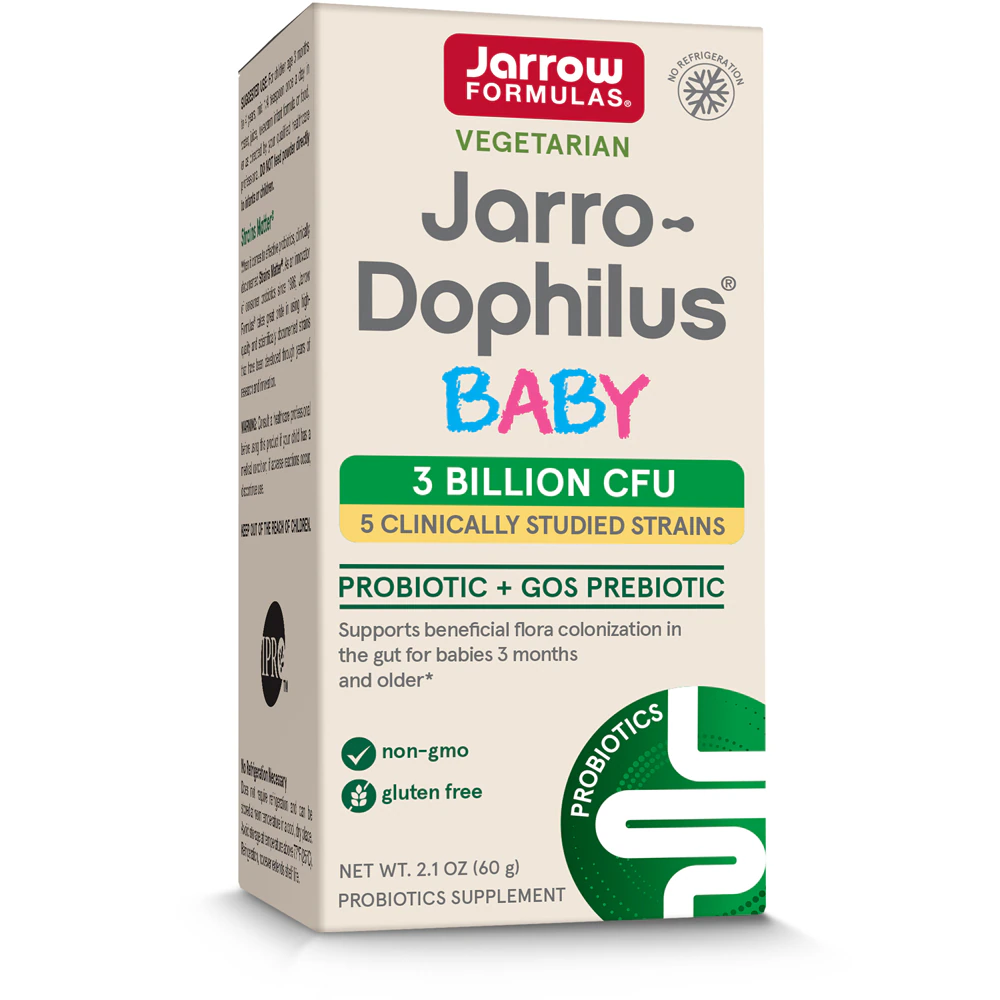 Jarrow Formulas Baby Jarro-Dophilus Probiotic + GOS Prebiotic - Vegetarian -- 3 billion CFU - 2.1 oz