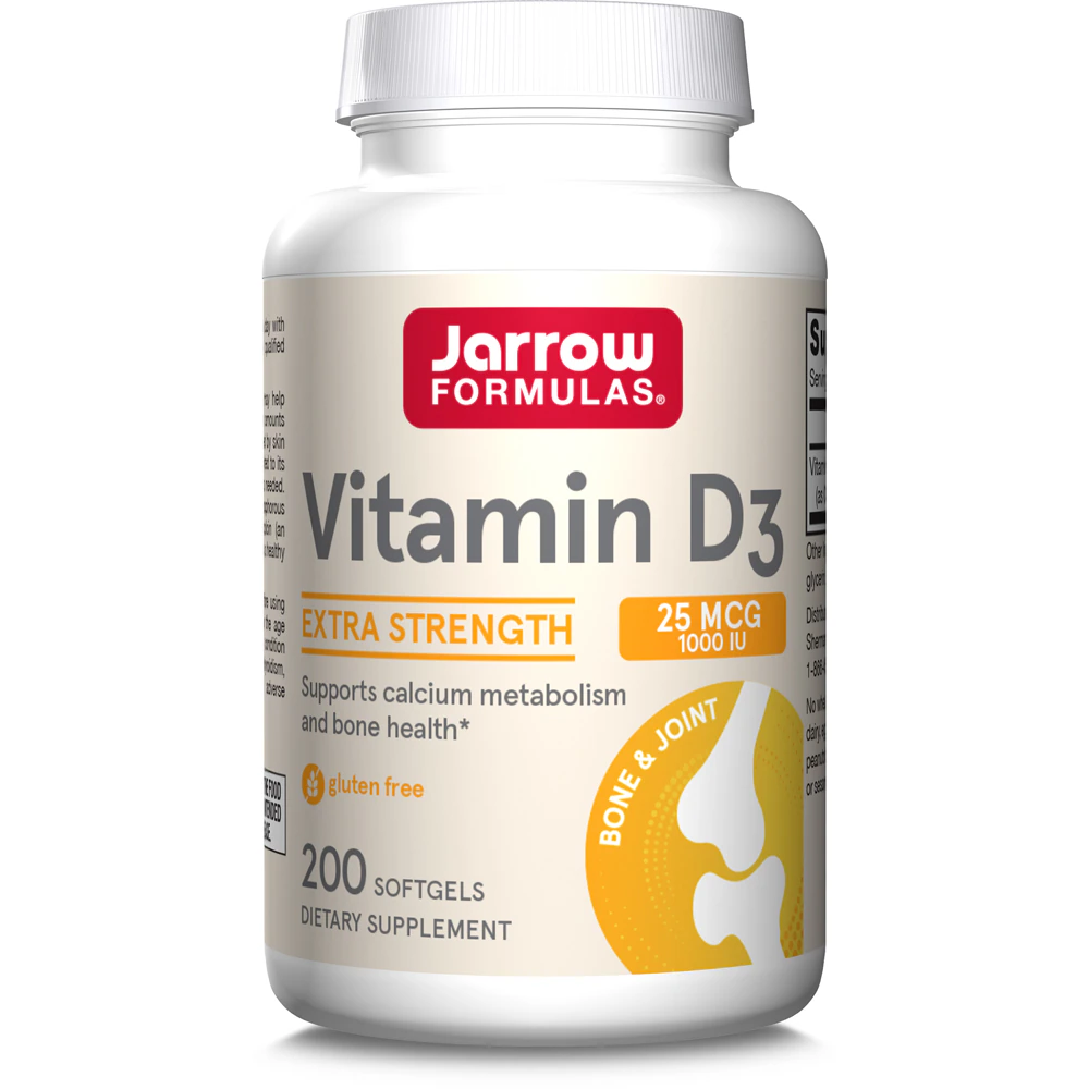 Jarrow Formulas Vitamin D3 -- 1000 IU - 200 Softgels