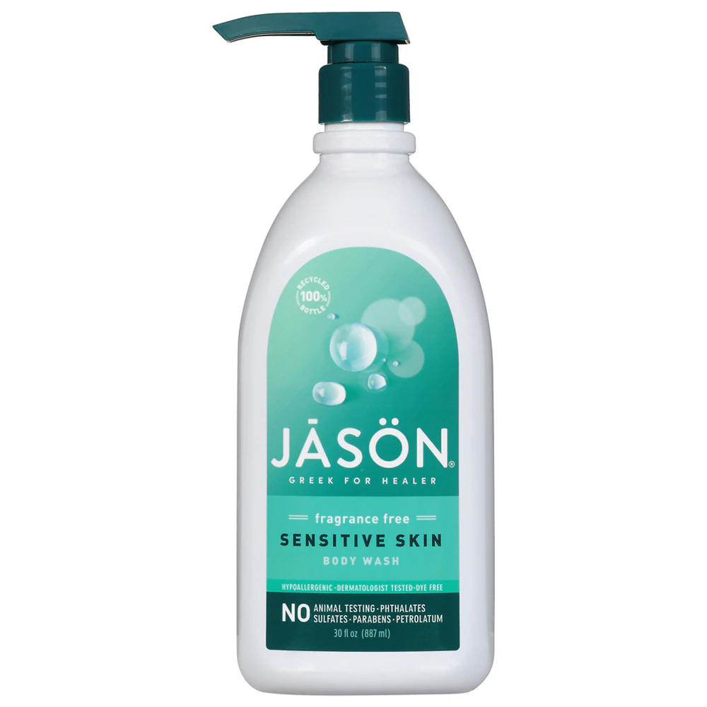 Jason Body Wash Sensitive Skin Fragrance Free -- 30 fl oz