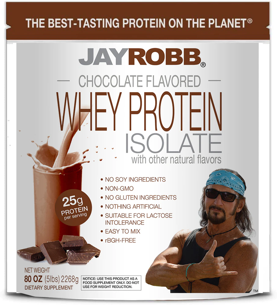 Jay Robb Whey Protein Isolate Chocolate -- 80 oz