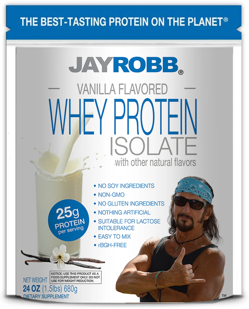 Jay Robb Whey Protein Isolate Vanilla -- 24 oz