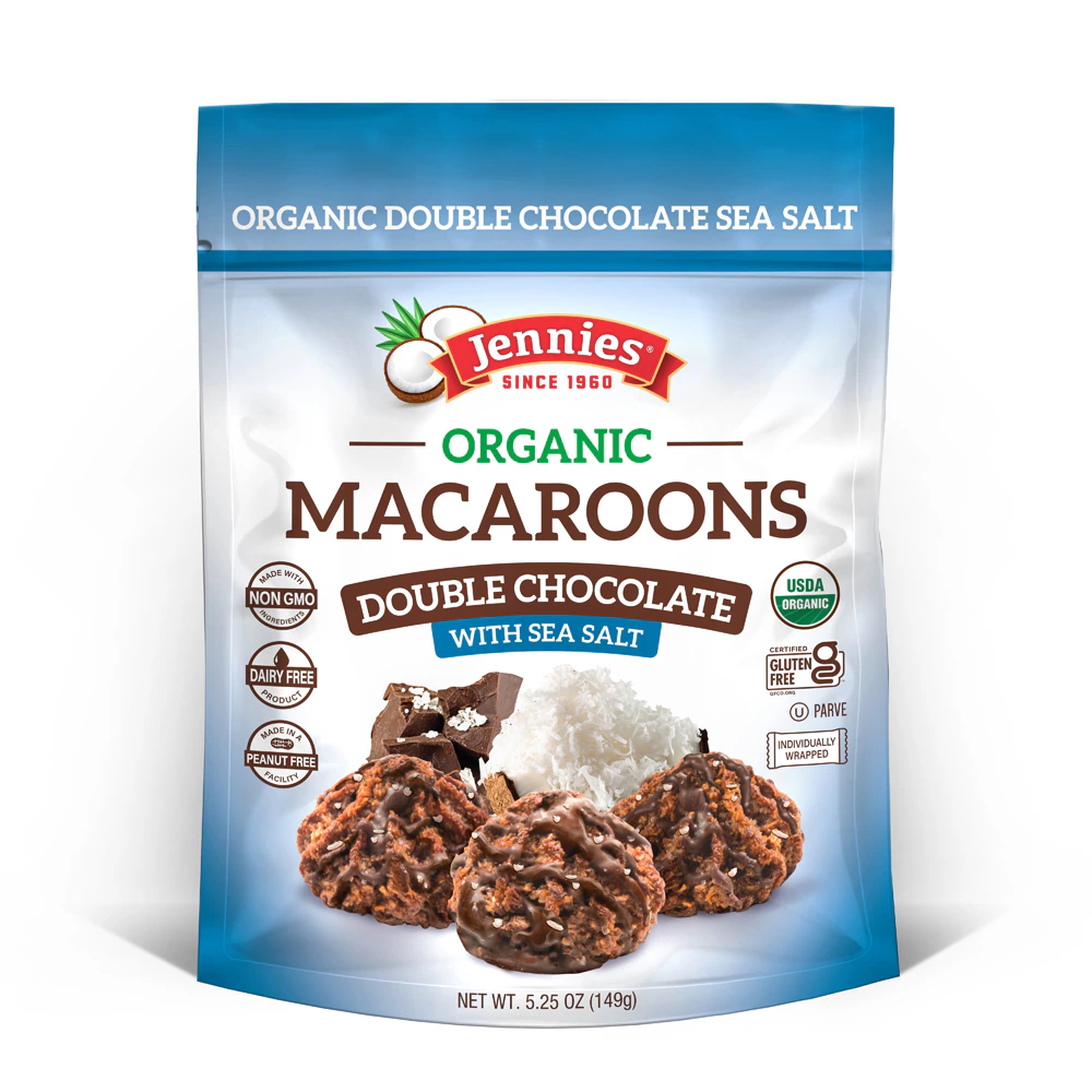 Jennies Organic Macaroons Double Chocolate Sea Salt -- 5.25 oz