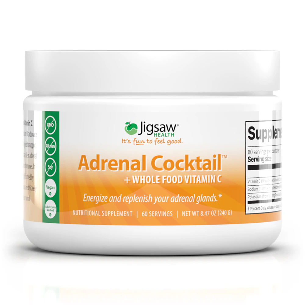 Jigsaw Health Adrenal Cocktail + Wholefood Vitamin C Jar -- 10.4 oz