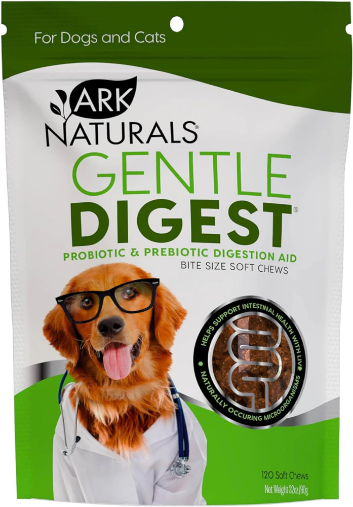 Ark Naturals Gentle Digest Probiotic & Prebiotic Digestion Aid for Dogs & Cats -- 120 Soft Chews