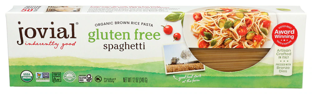 Jovial Gluten Free Organic Brown Rice Pasta Spaghetti -- 12 oz