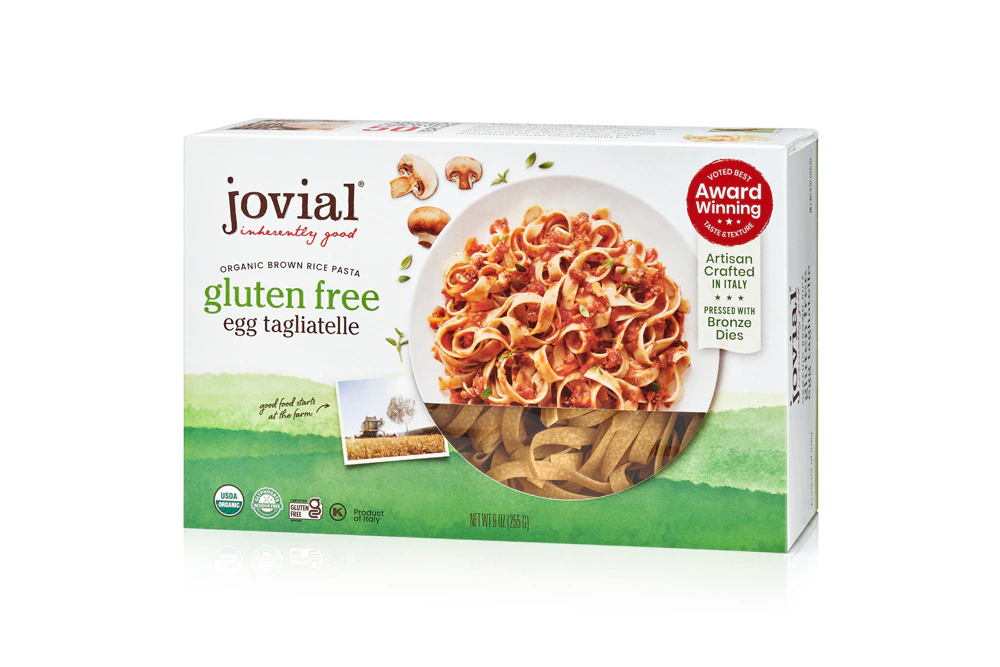 Jovial Organic Brown Rice Pasta Gluten Free Traditional Egg Tagliatelle -- 9 oz