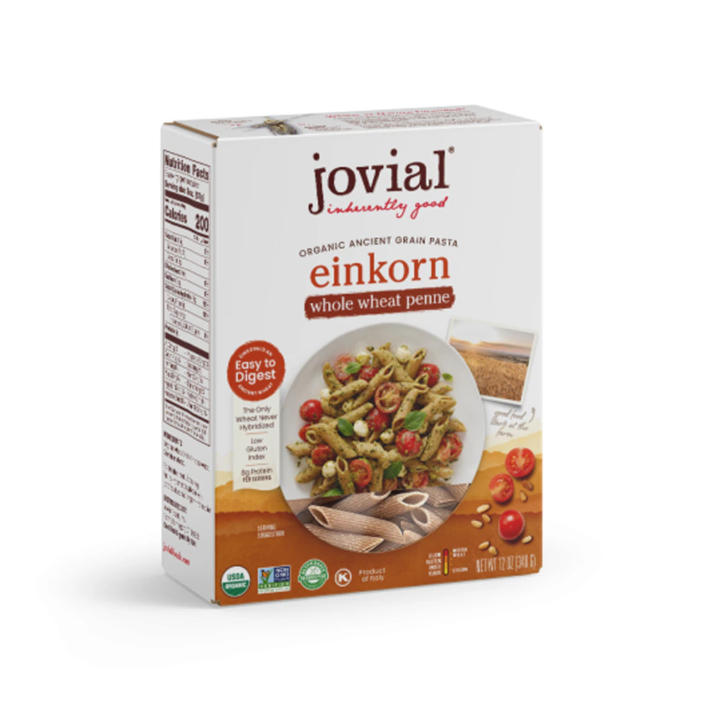 Jovial Organic Einkorn Whole Wheat Pasta Penne Rigate -- 12 oz
