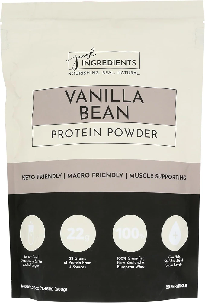 Just Ingredients Protein Powder Vanilla Bean -- 20 Servings