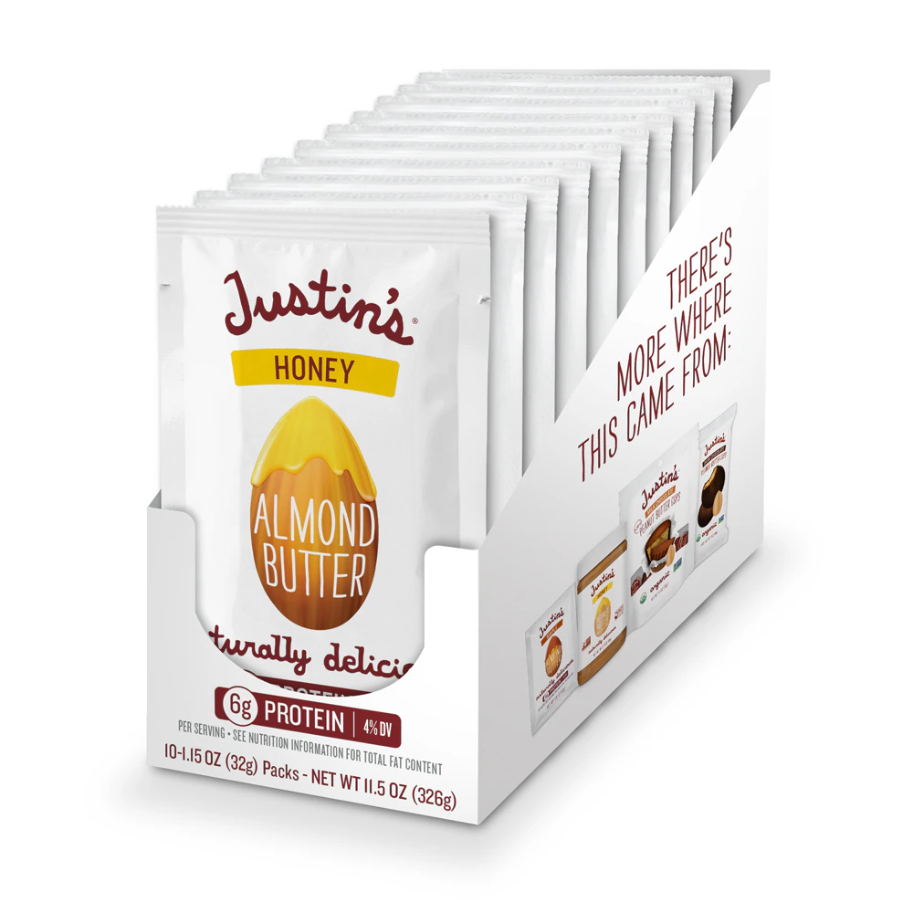 Justin's Honey Almond Butter -- 1.15 oz Each / Pack of 10
