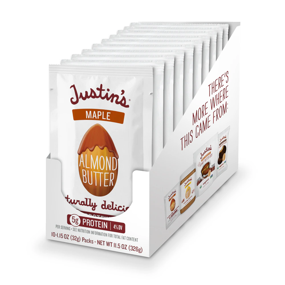 Justin's Maple Almond Butter -- 1.5 oz Each / Pack of 10