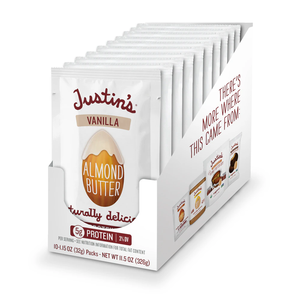 Justin's Vanilla Almond Butter -- 1.5 oz Each / Pack of 10