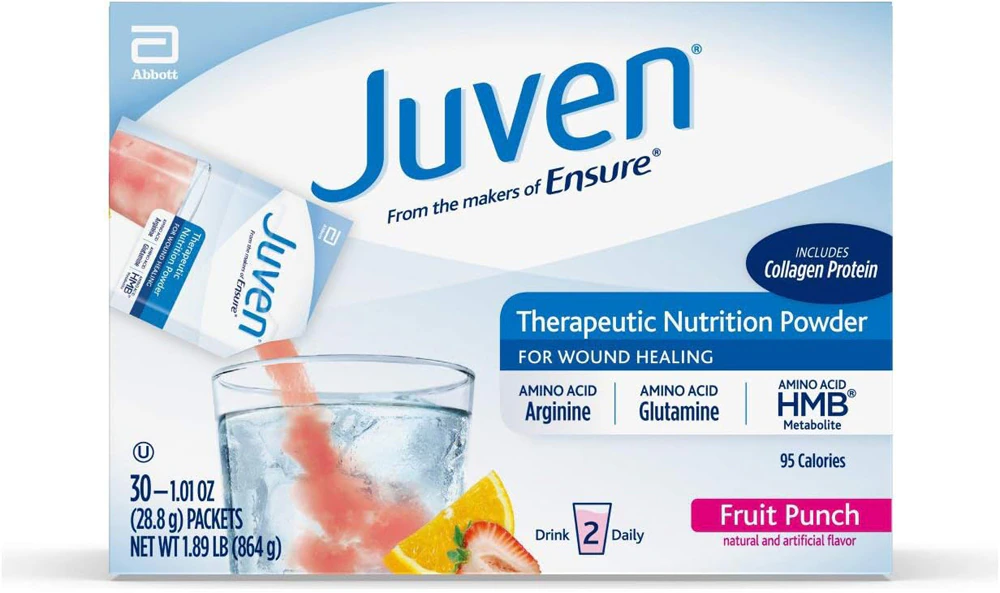 Juven Therapeutic Nutrition Drink Powder Mix Fruit Punch -- 30 Packets