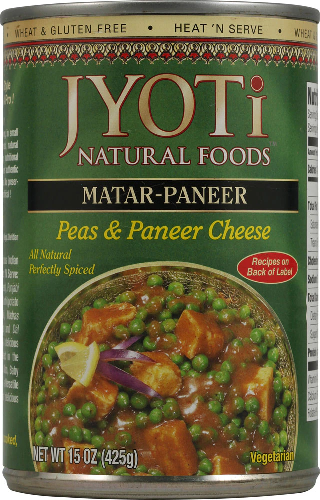 Jyoti Matar-Paneer Peas and Cheese -- 15 oz