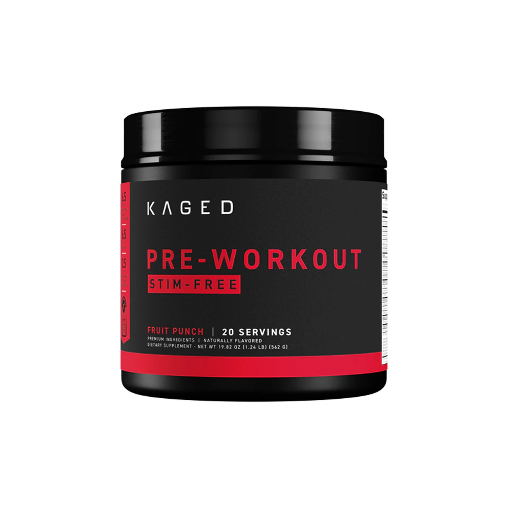 Kaged Pre-Kaged Stim-Free Pre-Workout - Informed Sport Certified Fruit Punch -- 20 Servings