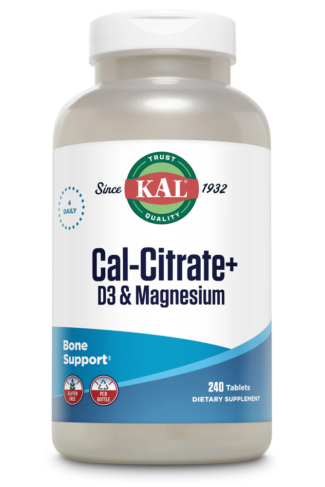 KAL Cal-Citrate + D3 & Magnesium -- 240 Tablets