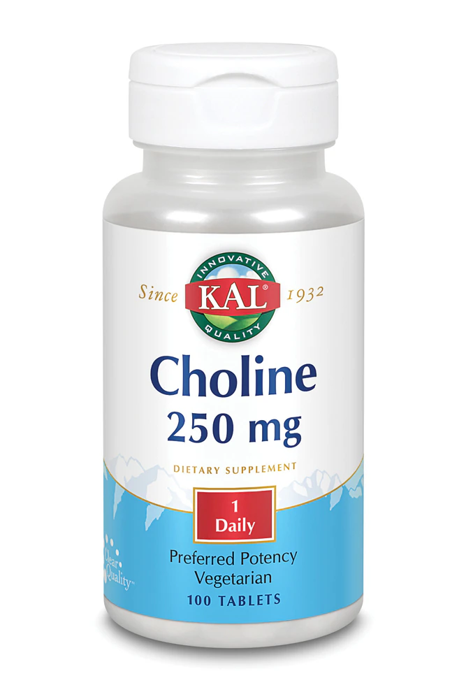 Kal Choline -- 250 mg - 100 Tablets