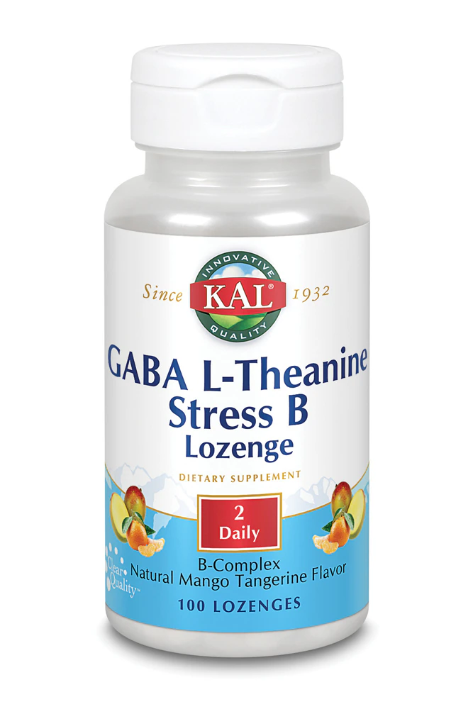 Kal GABA L-Thenine Stress B Lozenge Natural Mango Tangerine -- 100 Lozenges
