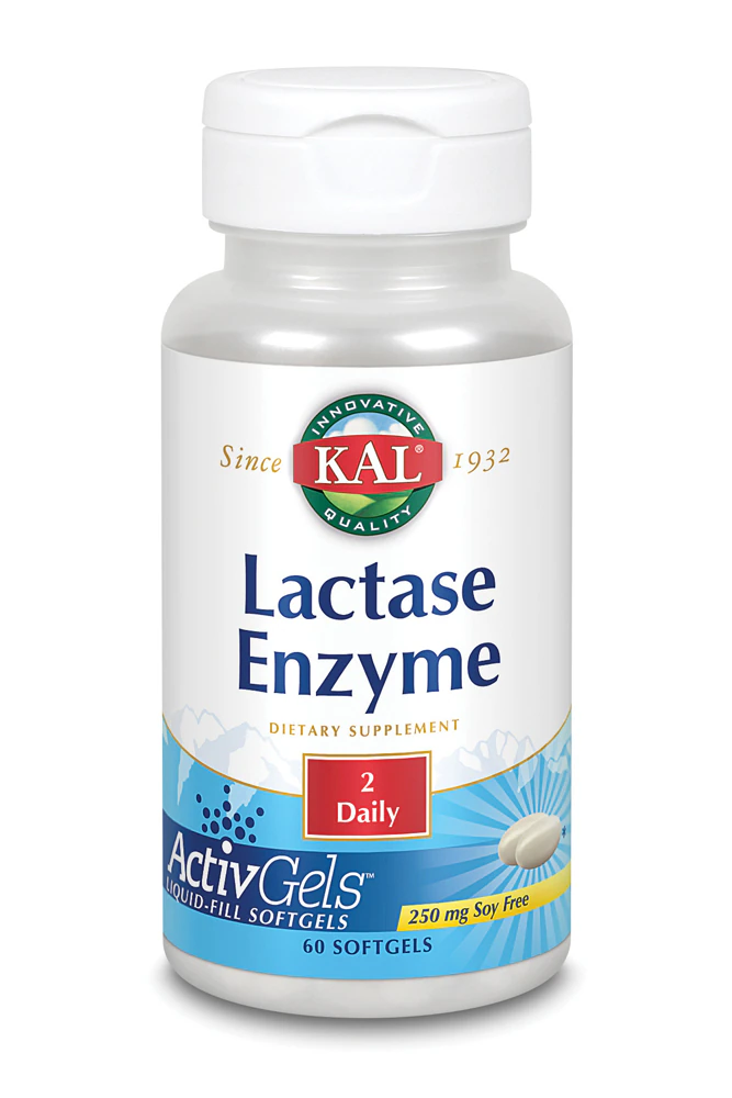 Kal Lactase Enzyme -- 250 mg - 60 Softgels