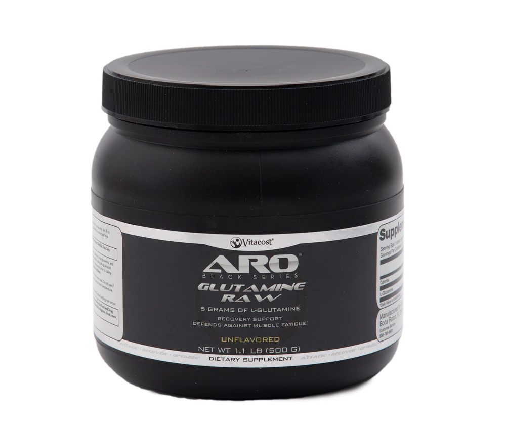 ARO-Vitacost Black Series Glutamine Raw Unflavored -- 1.1 lb (500 g)