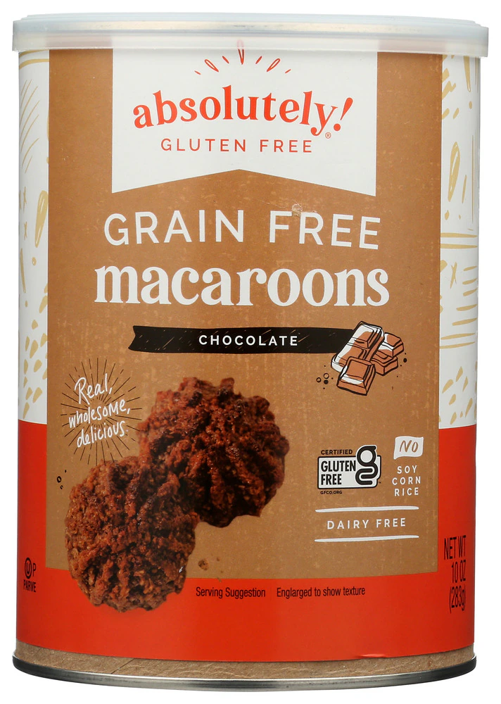 Absolutely Gluten Free Grain Free Macaroons Chocolate -- 10 oz