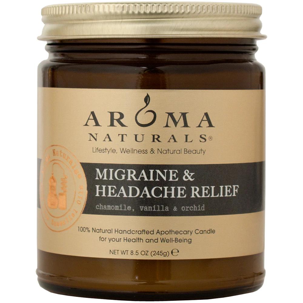Aroma Naturals Apothecary Jar Candle Migraine & Headache Relief -- 8.5 oz
