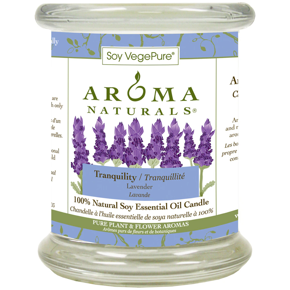 Aroma Naturals Soy Candle Medium Glass Tranquility - Lavender -- 8.8 oz