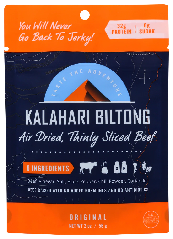 Kalahari Biltong Air-Dried Thinly Sliced Beef Original -- 2 oz